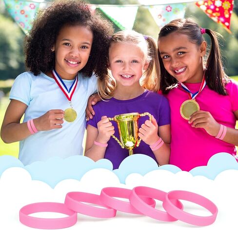 120PCS Silicone Rubber Bracelet Bracelets Wristbands Wrist Bands for Kids Youth Teens Boys Gilrs, Children's Bulk Bracelets Event Bands, 6.3'' Bracelets Bulk for 3~7 Aged Back to School Mixed in Kuwait