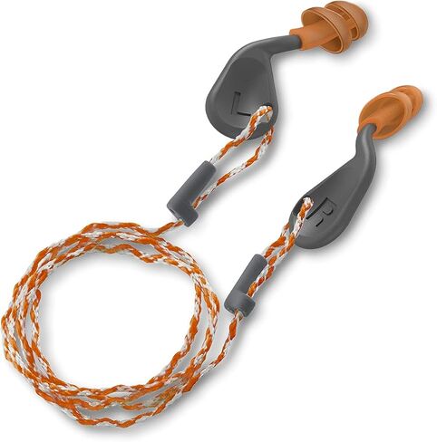 HexArmor SimpleFit Noise Reducing Reusable Foam Guided Earplugs with Cord, High Visibility, Medium/Large, 48 Individually Packaged Pairs in Saudi Arabia