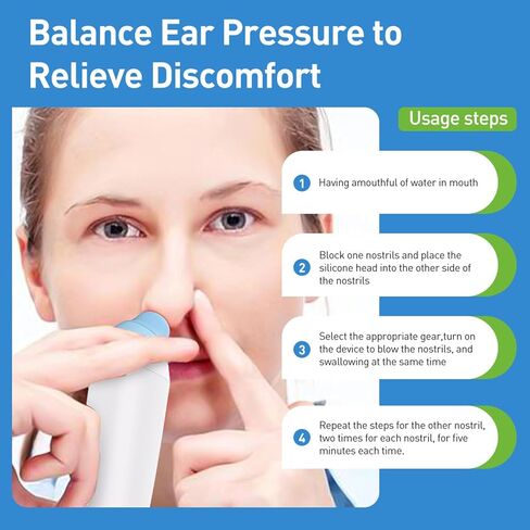 Ear Pressure Relief Device Balancing Ear Pressure Eustachian Tube Unclogger, Unblock for Flying Diving, Regulating Pressure Differentials with Eustachian Tube Unclogger in Saudi Arabia