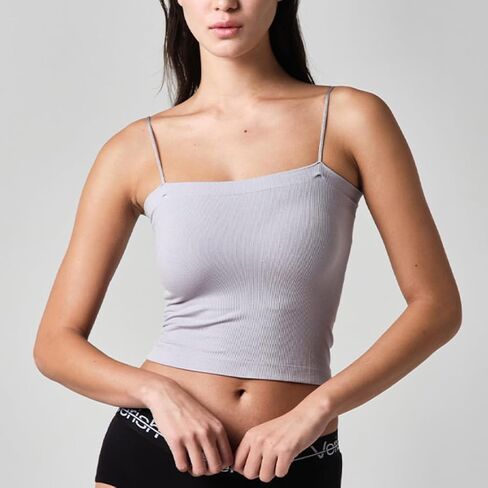Modal Crop Bra Top for Women – Seamless Padded Camisole Tank, Adjustable Straps, Soft Modal Blend Innerwear in Saudi Arabia
