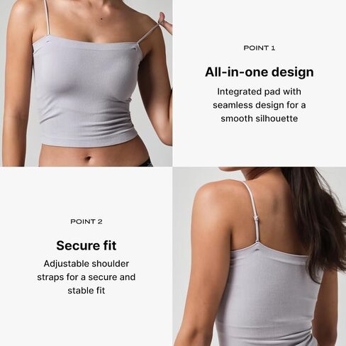 Modal Crop Bra Top for Women – Seamless Padded Camisole Tank, Adjustable Straps, Soft Modal Blend Innerwear in Saudi Arabia