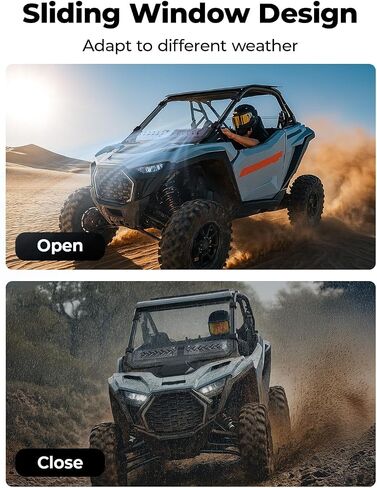 KEMIMOTO 2025 PRO XP Windshield with Sliding Vented Window Compatible with 2025 Polaris RZR PRO XP/ PRO XP4/ PRO S/ PRO S4, Anti-UV Double-Sided Hard Coated Full Front Windshield in Saudi Arabia