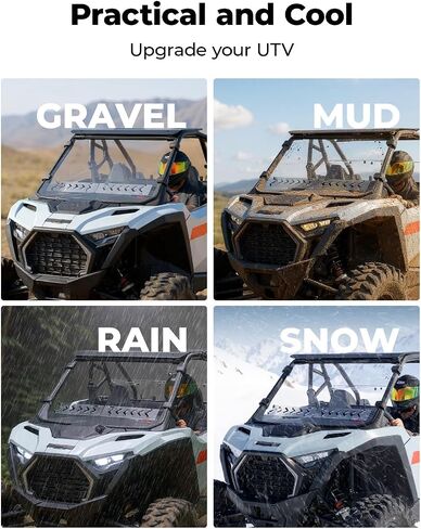 KEMIMOTO 2025 PRO XP Windshield with Sliding Vented Window Compatible with 2025 Polaris RZR PRO XP/ PRO XP4/ PRO S/ PRO S4, Anti-UV Double-Sided Hard Coated Full Front Windshield in Saudi Arabia