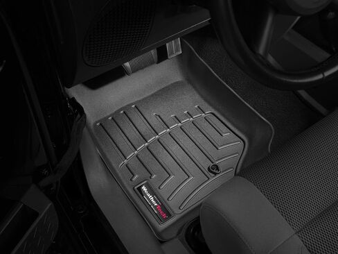 بطانات أرضية مخصصة من WeatherTech لسيارة Jeep Wrangler ببابين، Wrangler Unlimited 4 أبواب - الصف الأول (441051)، أسود in Saudi Arabia