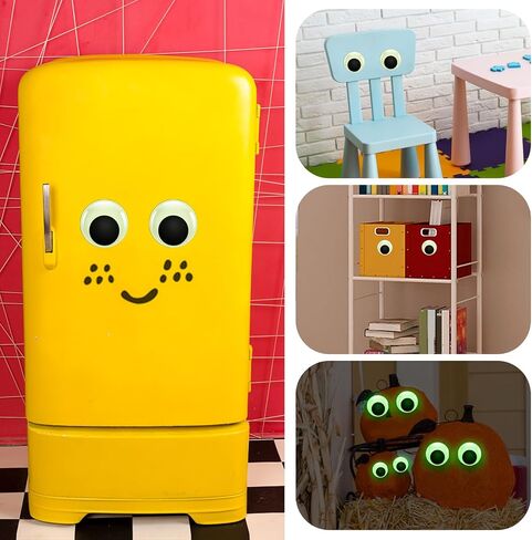 TOAOB 300pcs Googly Wiggle Eyes with Self Adhesive Large 10mm 15mm 20mm 25mm Black Plastic Sticker Eyes for DIY Crafts Scrapbooking Decoration in Saudi Arabia