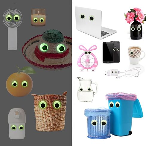 TOAOB 300pcs Googly Wiggle Eyes with Self Adhesive Large 10mm 15mm 20mm 25mm Black Plastic Sticker Eyes for DIY Crafts Scrapbooking Decoration in Saudi Arabia