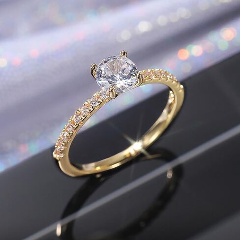Luxury Promise Rings for Women Bridal Wedding Band Accessories Brilliant Cubic Zirconia Jewelry in Saudi Arabia