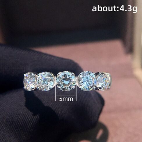 White Gold Plated White Cubic Zirconia Minimalist Engagement Rings Wedding Bridal Band Promise Rings Evening Parties Anniversary Valentine's Day Gifts Eternity Bands for Women in Saudi Arabia