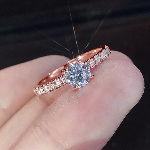 Luxury Promise Rings for Women Bridal Wedding Band Accessories Brilliant Cubic Zirconia Jewelry in Saudi Arabia