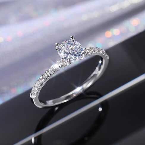 Luxury Promise Rings for Women Bridal Wedding Band Accessories Brilliant Cubic Zirconia Jewelry in Saudi Arabia