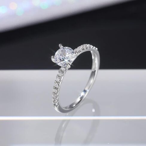 Luxury Promise Rings for Women Bridal Wedding Band Accessories Brilliant Cubic Zirconia Jewelry in Saudi Arabia