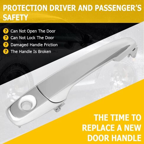 OCPTY Door Handle Exterior Front Driver Passenger Side Replacement fit 2007-2012 Edge Flex for Lincoln MKX Outside Door Handles Chrome in Saudi Arabia