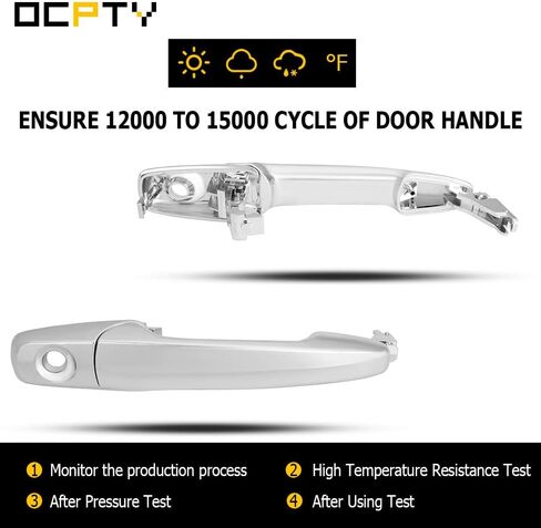 OCPTY Door Handle Exterior Front Driver Passenger Side Replacement fit 2007-2012 Edge Flex for Lincoln MKX Outside Door Handles Chrome in Saudi Arabia