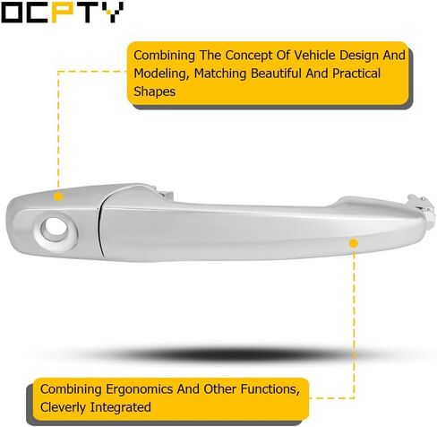 OCPTY Door Handle Exterior Front Driver Passenger Side Replacement fit 2007-2012 Edge Flex for Lincoln MKX Outside Door Handles Chrome in Saudi Arabia