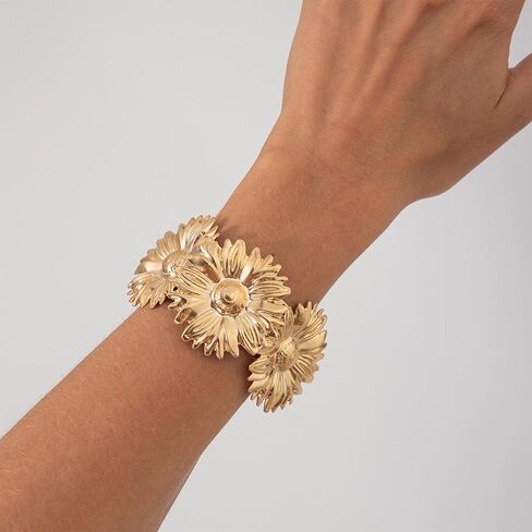 Long tiantian Arm Cuff Bracelet Adjustable Sunflower Upper Arm Cuff Jewelry Gold Bangle Bracelets Halloween Jewelry Gifts in Saudi Arabia