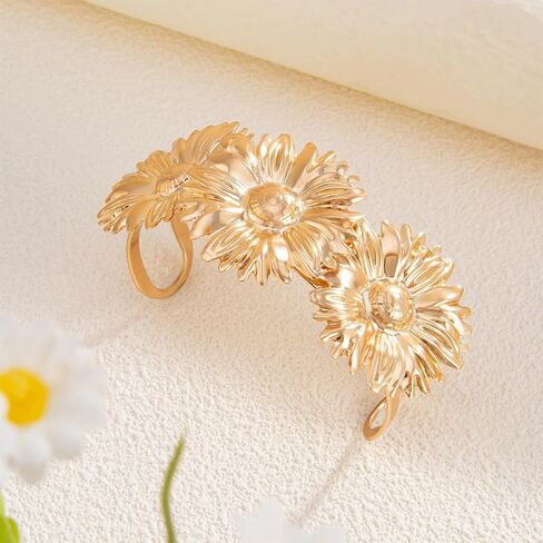 Long tiantian Arm Cuff Bracelet Adjustable Sunflower Upper Arm Cuff Jewelry Gold Bangle Bracelets Halloween Jewelry Gifts in Saudi Arabia