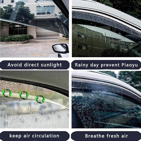 عاكس نافذة تلقائي لسيارة Volkswagen MK8 Golf GTI & Golf R جميع الموديلات 2022-2025، عاكس النافذة الخلفية الأمامية، عاكس فتحة التهوية، غطاء واقي من الرياح والمطر، بدون مثقاب سهل التركيب in Kuwait