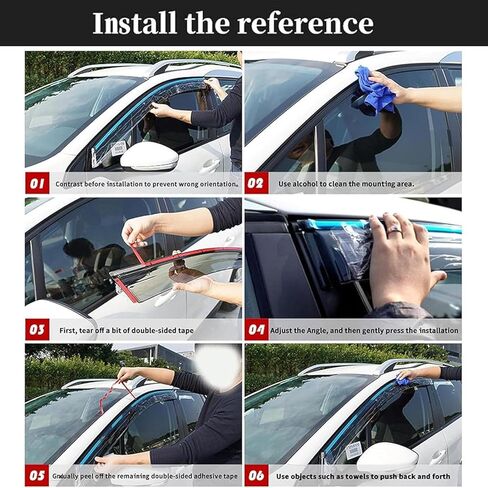 عاكس نافذة تلقائي لسيارة Volkswagen MK8 Golf GTI & Golf R جميع الموديلات 2022-2025، عاكس النافذة الخلفية الأمامية، عاكس فتحة التهوية، غطاء واقي من الرياح والمطر، بدون مثقاب سهل التركيب in Kuwait