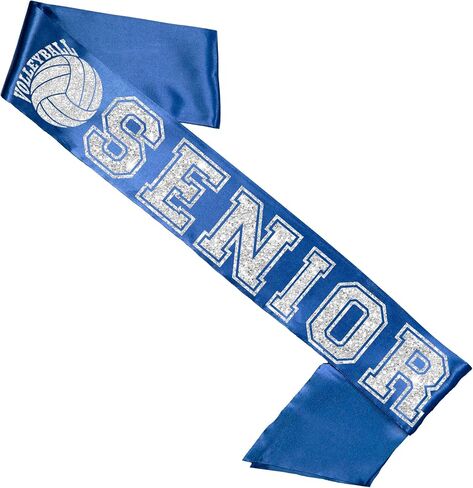 Senior Gifts - High School Senior Night Party Royal Blue PREMIUM GRADE SATIN Sash - Sports Team Supplies in Saudi Arabia