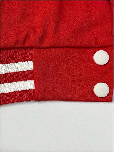 SHENHE Women's Varsity Baseball Jacket Button Down Colorblock Letterman Cropped Bomber Jacket in Saudi Arabia