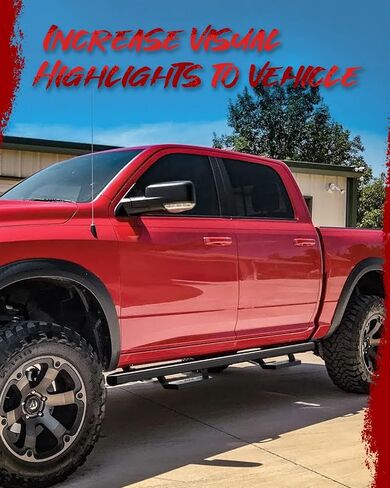 لوحات تشغيل KYX لـ 2009-2018 Ram 1500 Quad Cab (بما في ذلك 2019-2024 Ram 1500 Classic Quad Cab) 5 بوصات لباب السيارة وخطوات جانبية وقضبان Nerf وقضبان خطوة ولوحة تشغيل لـ Ram 1500 in Saudi Arabia