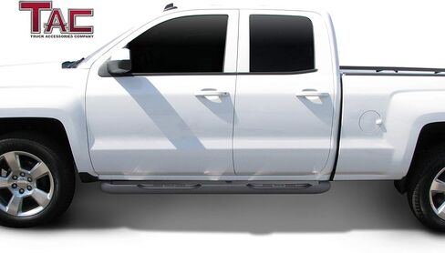 TAC Side Steps Running Boards Fit Chevy Silverado/GMC Sierra 1999-2018 1500 & 1999-2019 2500/3500 Extended/Double Cab (Incl. 2019 Silverado 1500 LD/2019 Sierra 1500 Limited) (Exclude C/K Classic) in Saudi Arabia