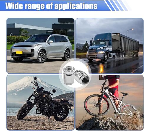 10PCS Sport Bullet Car Tire Valve Stem Caps, Anti Theft Locking Auto Tire Air Covers, Dustproof Wheel Valve Stem Cap with Rubber Seal, Universal Car Accessories for Truck Motorcycle Bicycle (Black) in Saudi Arabia