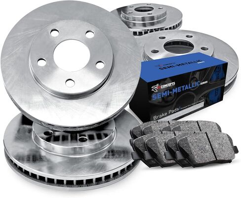 R1 Concepts Front Rear Brakes and Rotors Kit |Front Rear Brake Pads| Brake Rotors and Pads| Semi Metallic Brake Pads and Rotors |fits 1995-2002 Ford Explorer, Ranger, Mercury Mountaineer in Saudi Arabia