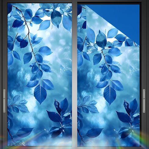 Nuxovilar Black Vine Window Film, 17.7×39.4inch, Embossed Leaf Pattern Static Cling for Privacy & Decor (Frosted) in Saudi Arabia