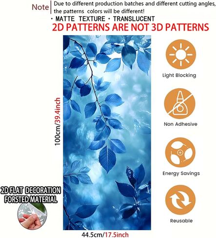 Nuxovilar Black Vine Window Film, 17.7×39.4inch, Embossed Leaf Pattern Static Cling for Privacy & Decor (Frosted) in Saudi Arabia