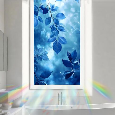 Nuxovilar Black Vine Window Film, 17.7×39.4inch, Embossed Leaf Pattern Static Cling for Privacy & Decor (Frosted) in Saudi Arabia