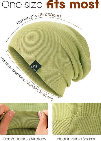 FURTALK Slouchy Beanie for Men Women Soft Knit Stretchy Skull Cap Stylish & Warm in Saudi Arabia