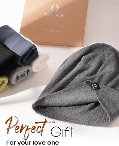 FURTALK Slouchy Beanie for Men Women Soft Knit Stretchy Skull Cap Stylish & Warm in Saudi Arabia