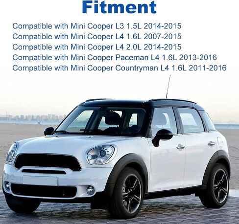 Serpentine Belt Tensioner Kit Idler Friction with Water Pump Pulley Compatible with Mini Cooper, Cooper Paceman, Cooper Countryman 2007-2016 Replacement for 11517545958 11287598833 1060352 in Saudi Arabia