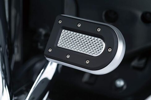 Kuryakyn 7040 Motorcycle Foot Control: Heavy Industry Brake Pedal Pad for 1980-2019 Harley-Davidson FL Motorcycles, Satin Black in Saudi Arabia