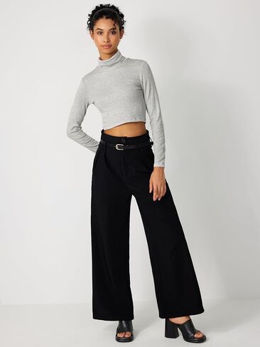 CIDER Belted Pleated Wide Leg Trousers in Saudi Arabia