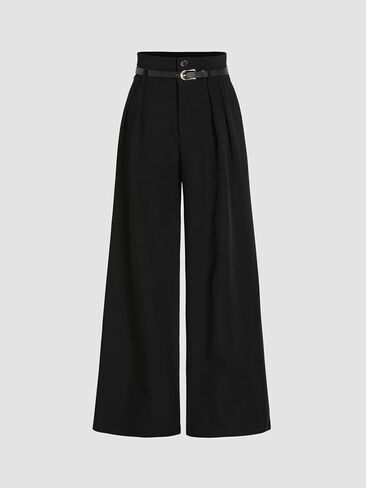 CIDER Belted Pleated Wide Leg Trousers in Saudi Arabia