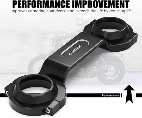 NICECNC دعامة شوكة من الألومنيوم متوافقة مع Harley-Davidson Sportster 883 Low XL883L 2006-2009، Sportster 883 XLH883 1994 2000-2002، Sportster 1200 Low XL1200L 2008 2009 2011، أسود، انظر التركيبات in Saudi Arabia
