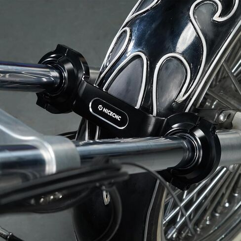 NICECNC دعامة شوكة من الألومنيوم متوافقة مع Harley-Davidson Sportster 883 Low XL883L 2006-2009، Sportster 883 XLH883 1994 2000-2002، Sportster 1200 Low XL1200L 2008 2009 2011، أسود، انظر التركيبات in Saudi Arabia