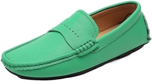 HOOENG Shoes Smoking Loafer for Men Penny Loafers Lightweight Simple Leather Anti-Slip Flat Heel Lightweight Flexible Resistant Driving Slip On in Saudi Arabia
