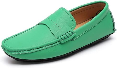 HOOENG Shoes Smoking Loafer for Men Penny Loafers Lightweight Simple Leather Anti-Slip Flat Heel Lightweight Flexible Resistant Driving Slip On in Saudi Arabia