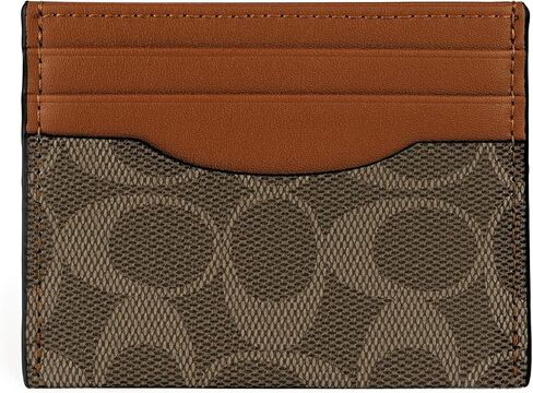 Leather Credit Card Holder Wallet for Men and Women – Classic Pattern Front Pocket Wallet with 6 Card Slots and 1 Cash Pocket (Pink) in Saudi Arabia