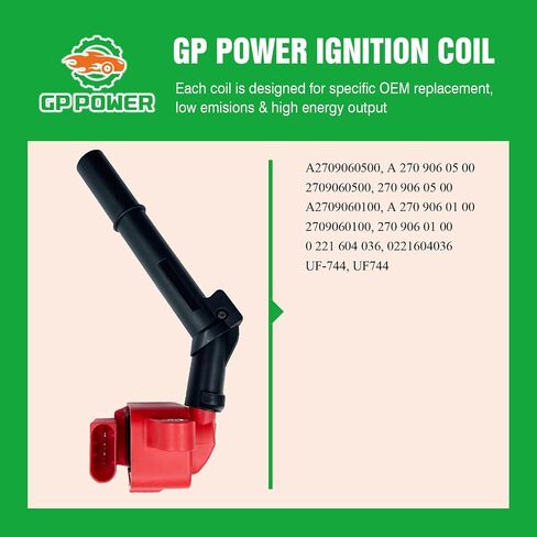 Ignition Coil A2709060500 A2709060100 UF744 0221604036 Set Of 1 Compatible with Mercedes-Benz GLA200 A180 A200 B180 B200 CLA180 1.6T 2.0T M270 W176 W246 S205 C117 in Saudi Arabia