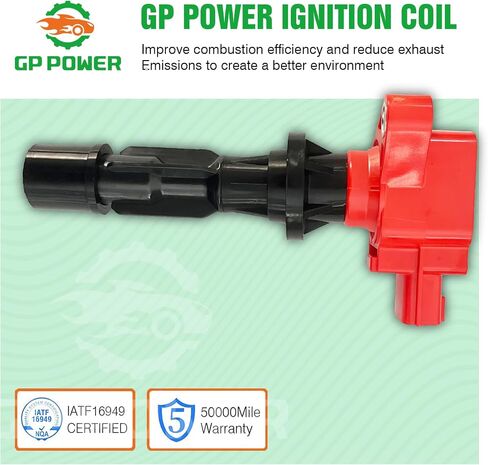 حزم ملف الإشعال الأحمر L3G2-18-100A UF540 UF-540 099700-1000 مجموعة من 4 متوافقة مع Mazda 3 6 CX-7 CX7 MX-5 Miata MX5 2.0 2.3 2.5 L4 LF L3 L5 PE in Saudi Arabia
