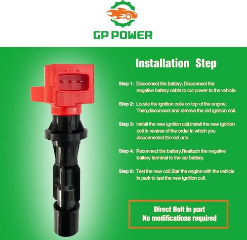 حزم ملف الإشعال الأحمر L3G2-18-100A UF540 UF-540 099700-1000 مجموعة من 4 متوافقة مع Mazda 3 6 CX-7 CX7 MX-5 Miata MX5 2.0 2.3 2.5 L4 LF L3 L5 PE in Saudi Arabia