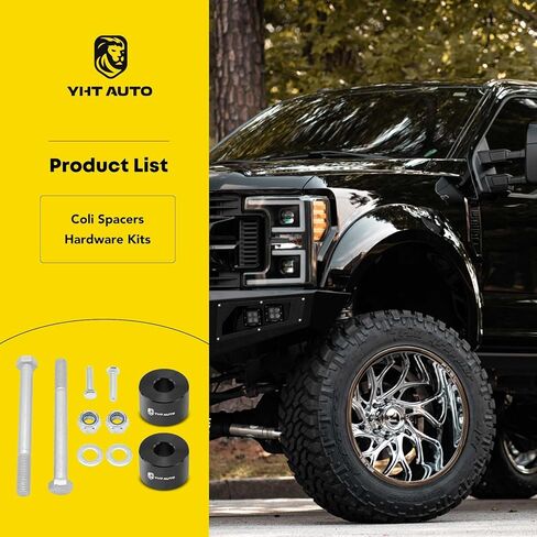 YHTAUTO طقم إسقاط تفاضلي أمامي مقاس 2 بوصة، فواصل محاذاة لوحة الانزلاق مع أجهزة تناسب 1995-2004 Toyota Tacoma، الدفع الرباعي، طقم رفع تسوية التعليق مجموعة من 2 in Saudi Arabia