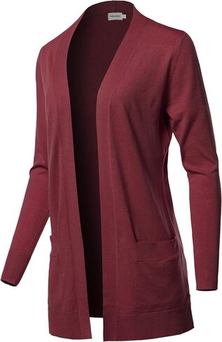 Women's Long Sleeve Soft Popcorn Knit Sweater Open Front Cardigan Outwear with Pockets in Saudi Arabia