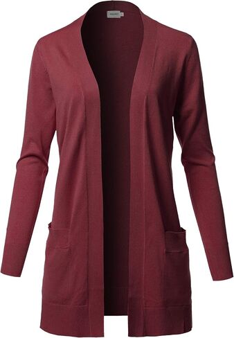 Women's Long Sleeve Soft Popcorn Knit Sweater Open Front Cardigan Outwear with Pockets in Saudi Arabia