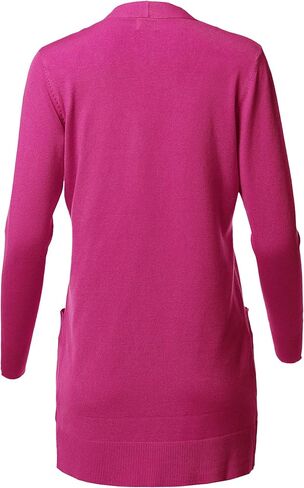 Women's Long Sleeve Soft Popcorn Knit Sweater Open Front Cardigan Outwear with Pockets in Kuwait