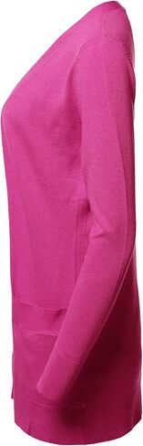 Women's Long Sleeve Soft Popcorn Knit Sweater Open Front Cardigan Outwear with Pockets in Kuwait